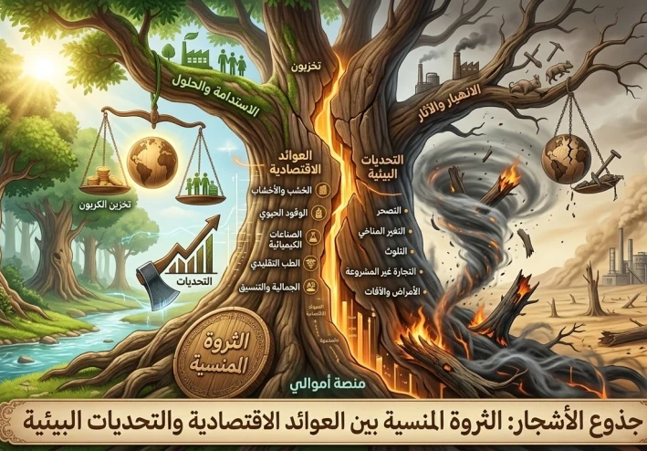 جذوع الأشجار: الثروة المنسية بين العوائد الاقتصادية والتحديات البيئية