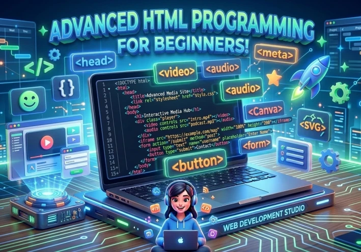 تعلم HTML (الجزء الثالث)  أهم الوسوم المتقدمة في HTML للمحترفين