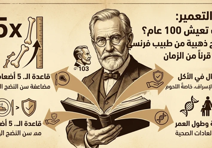 سر التعمير: كيف تعيش 100 عام؟ نصائح ذهبية من طبيب فرنسي عاش قرناً من الزمان