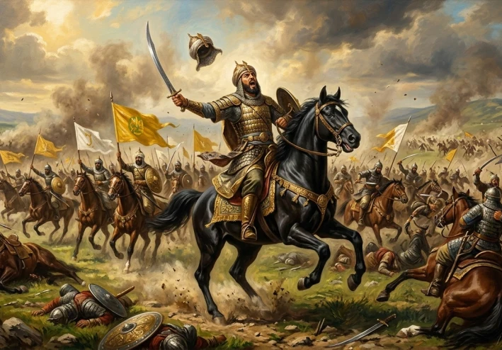 "قطز.. القائد الذي شطب كلمة 'استسلام' من قاموس التاريخ وحطم أسطورة الجيش الذي لا يُقهر."