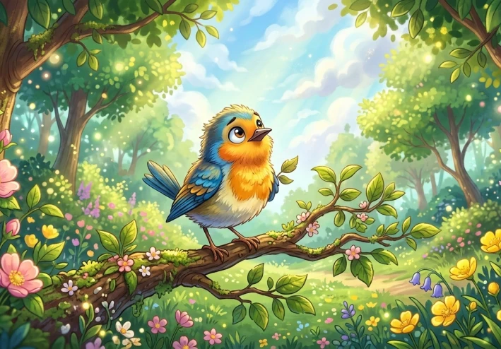 حكاية العصفور الصغير الذي تعلم الطيران | قصة أطفال تعليمية عن الشجاعة والثقة بالنفس