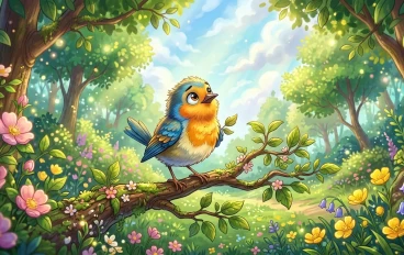 حكاية العصفور الصغير الذي تعلم الطيران | قصة أطفال تعليمية عن الشجاعة والثقة بالنفس