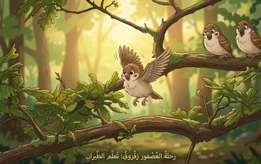 🌟 قصة العصفور الصغير الذي تعلّم الشجاعة