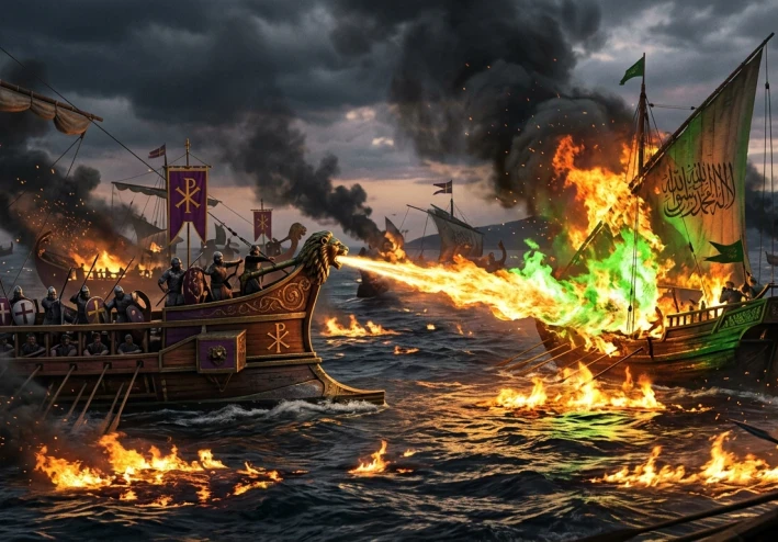 لغز "نار الإغريق": السلاح السري الذي أنقذ إمبراطورية من الفناء