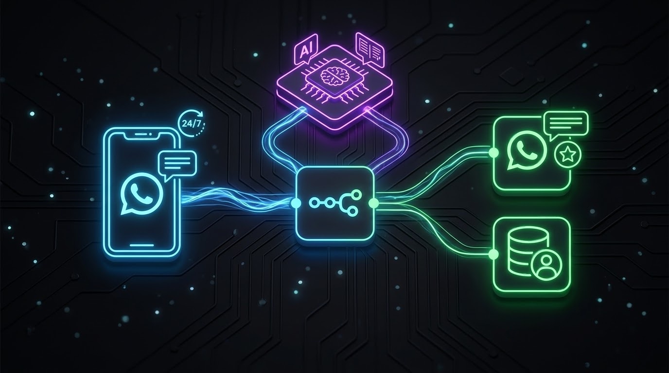 الدليل الشامل لبناء بوت واتساب ذكي لخدمة العملاء باستخدام n8n والذكاء الاصطناعي