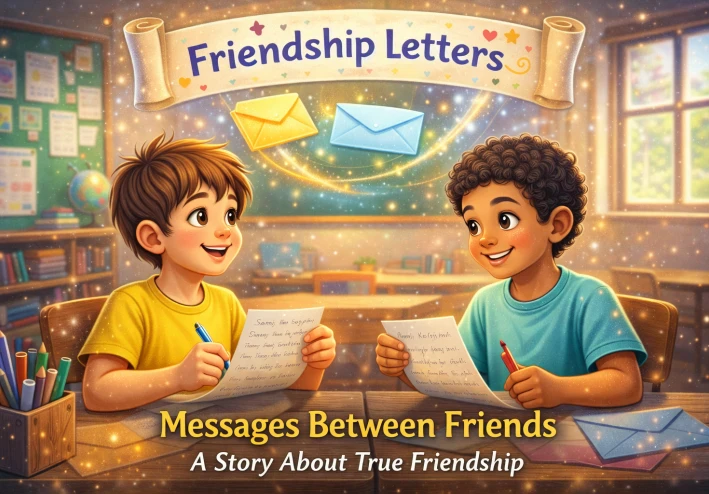 رسائل بين صديقين | قصة أطفال عن الصداقة الحقيقية