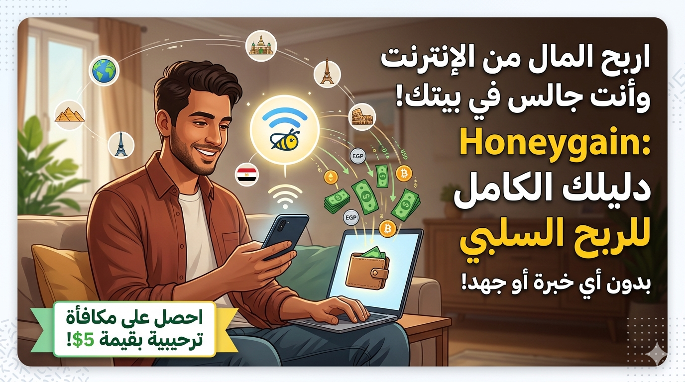 صورة مقال Honeygain: كيف تربح المال من الإنترنت بدون أي خبرة أو جهد
