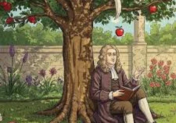 قصة التفاحة وقانون الجاذبية الكونية      نيوتن والتفاحة