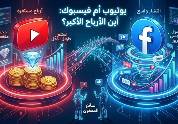 مين بيدفع اكتر من خلال المشاهدات اليوتيوب ولا الفيسبوك
