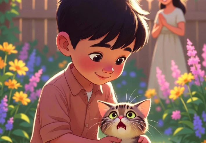 قصة صائب والقط الضائع