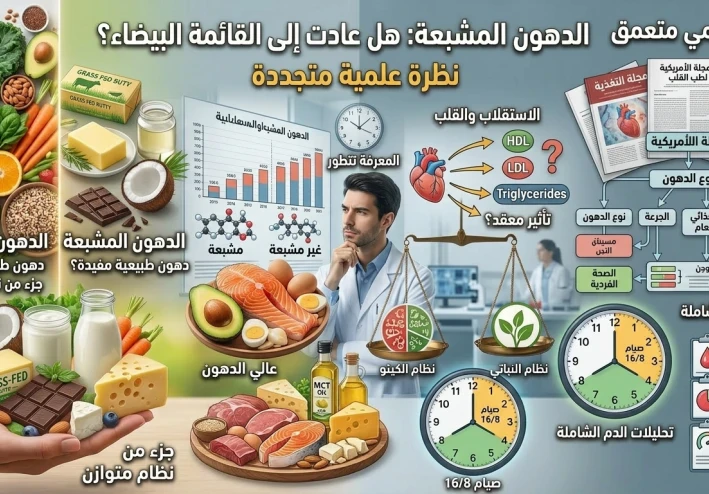 الدهون المشبعة: هل عادت إلى القائمة البيضاء؟ الحقيقة التي قد تصدمك