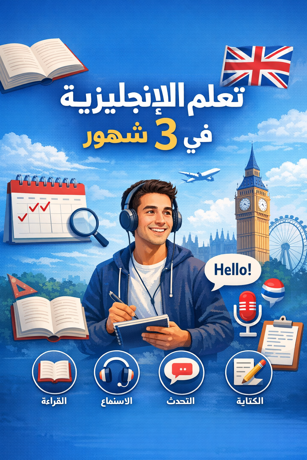 صورة مقال تعلم اللغه الانجليزيه في 3 شهور 