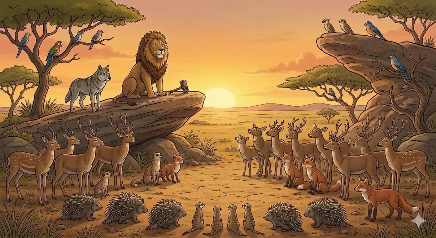 صورة مقال 🦁🐺 الأسد والذئب الطماع