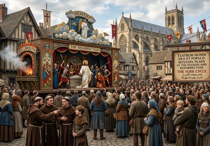 المسرح في العصور الوسطى: تجليات اللاهوت والثقافة الشعبية في الدراما الأوروبية