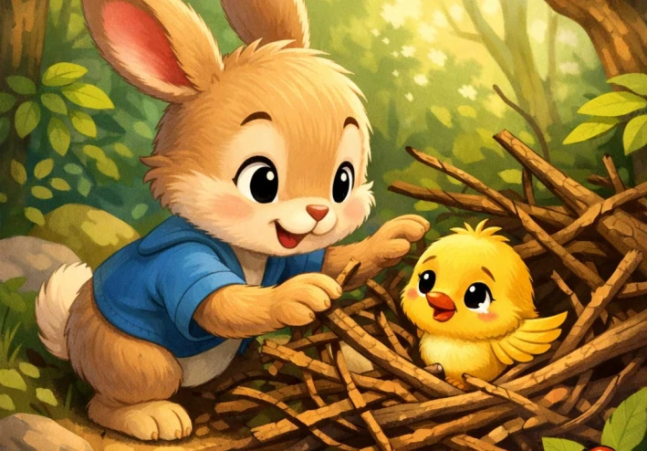 (  قصة الارنب الشجاع )