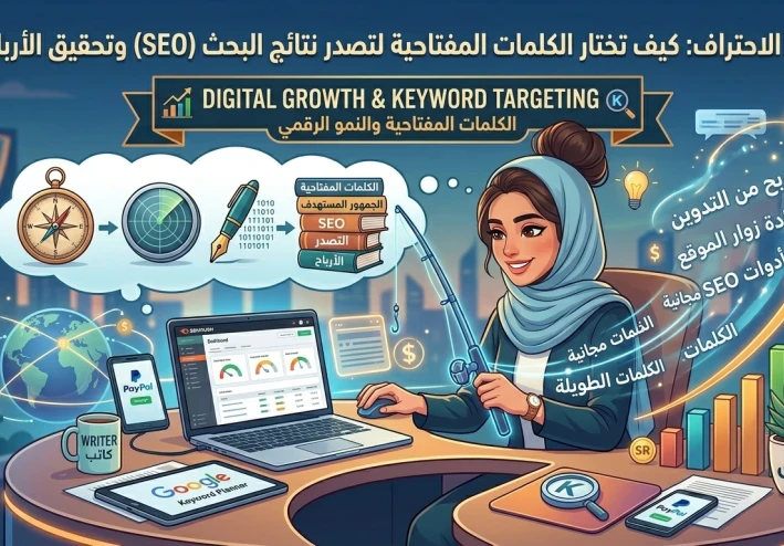 دليل المحترفين: كيف تختار الكلمات المفتاحية لتصدر نتائج البحث (SEO) وتحقيق الأرباح؟