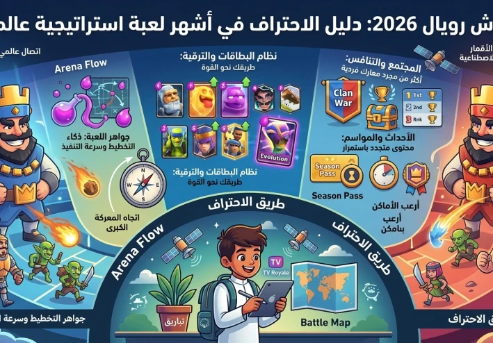 كلاش رويال 2026: دليل الاحتراف في أشهر لعبة استراتيجية عالمية