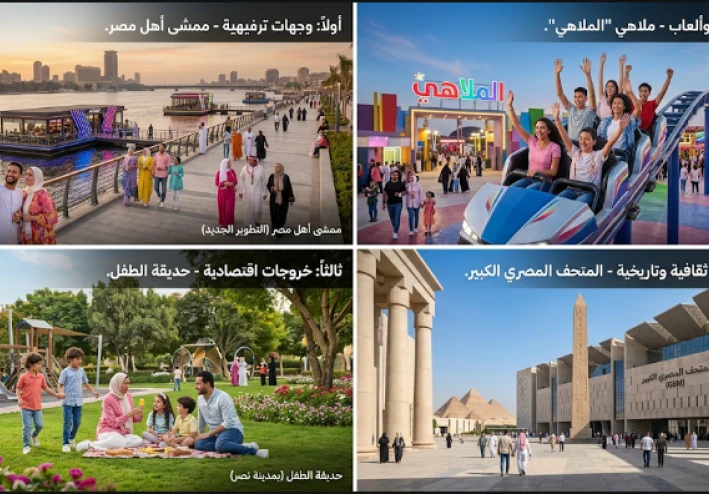 افضل أماكن جديدة لي خروج العيد