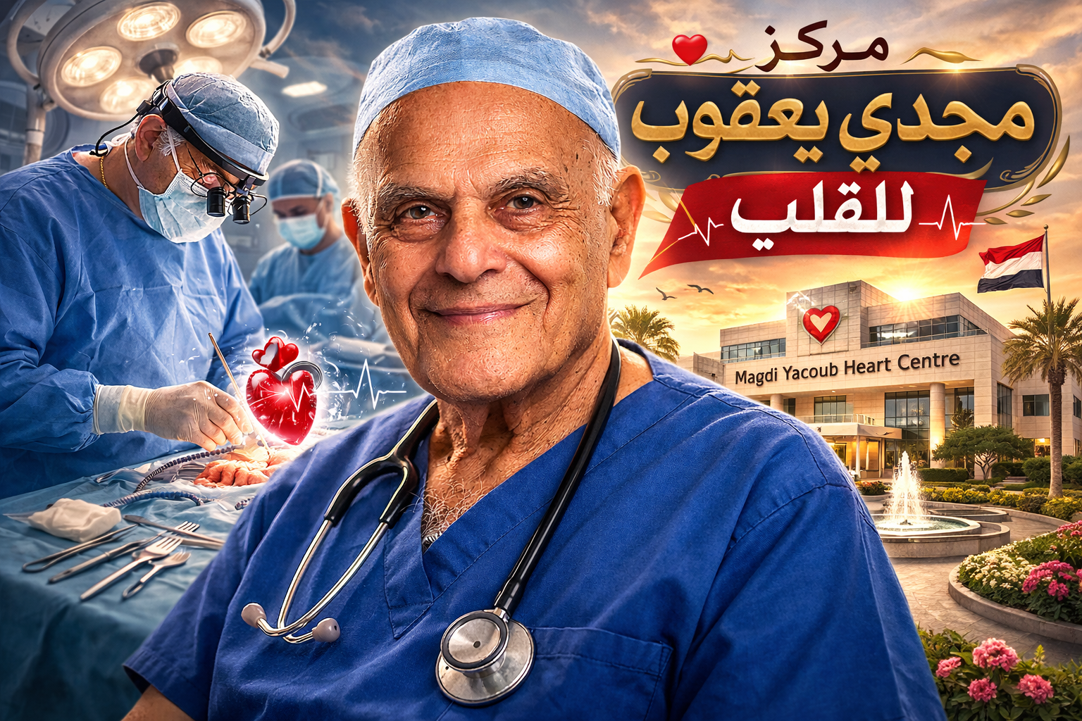 صورة مقال قصة نجاح ملهمة  : رحلة الدكتور مجدى يعقوب من أسيوط إلى العالمية