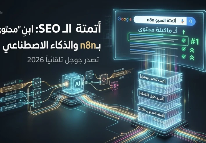 أتمتة الـ SEO: كيف تبني "ماكينة محتوى" تتصدر جوجل تلقائياً بـ n8n والذكاء الاصطناعي؟