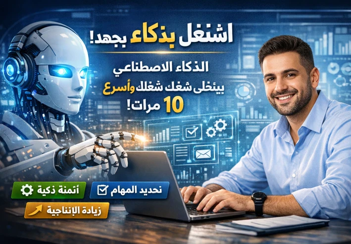 كيف تستخدم الذكاء الاصطناعي لتسهيل عملك وزيادة إنتاجيتك 10 أضعاف في 2026؟