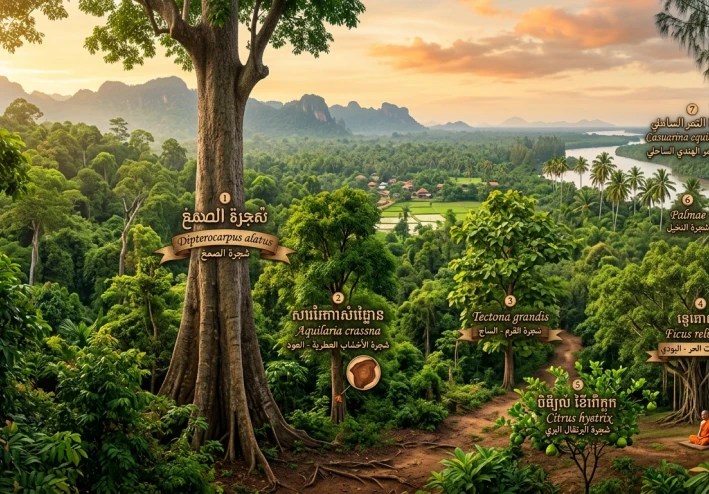 كنز كمبوديا الأخضر: دليل أهم الأشجار في مملكة الطبيعة الساحرة