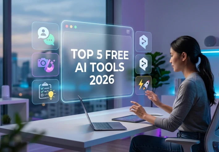 دليلك الشامل : أفضل 5 أدوات ذكاء اصطناعي مجانية لزيادة إنتاجيتك في 2026