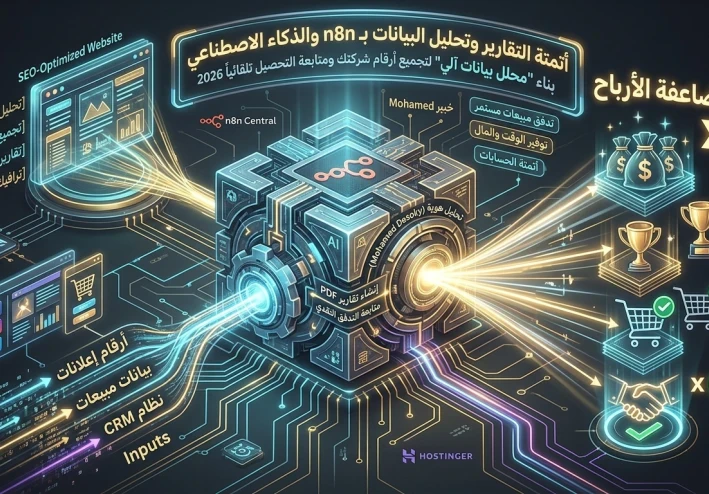 أتمتة التقارير وتحليل البيانات: كيف تبني نظاماً يجمع أرقام شركتك تلقائياً بـ n8n؟