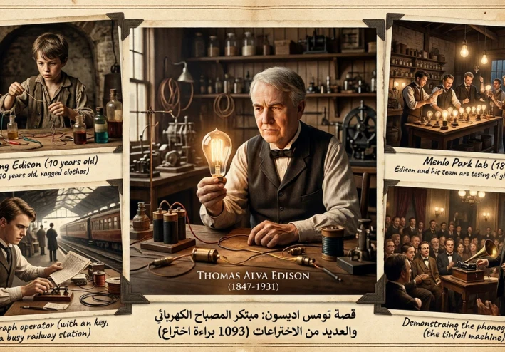 قصة توماس إديسون: الفشل الذي صنع أعظم مخترع في التاريخ