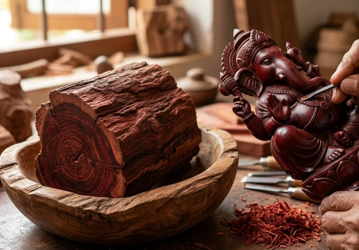 شجرة الكينا (الصندل الأحمر الهندي): الكنز القرمزي بين الطب، الفن، والروحانية