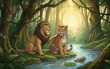 النمر والأسد… من عداوة إلى صداقة
