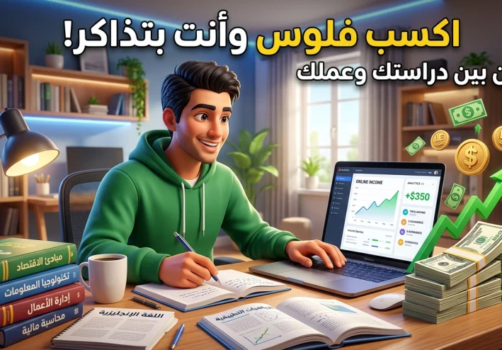 ازاي تزود دخلك كطالب من غير ما تأثر على دراستك؟ (طرق مجرّبة 2026)