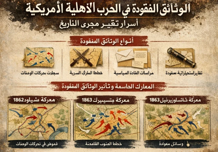 الوثائق العسكرية المفقودة في الحرب الأهلية الأمريكية: الأسرار التي شكلت التاريخ