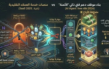 أفضل بديل مجاني لبرامج خدمة العملاء: كيف تبني (AI Agent) بـ n8n في 2026؟