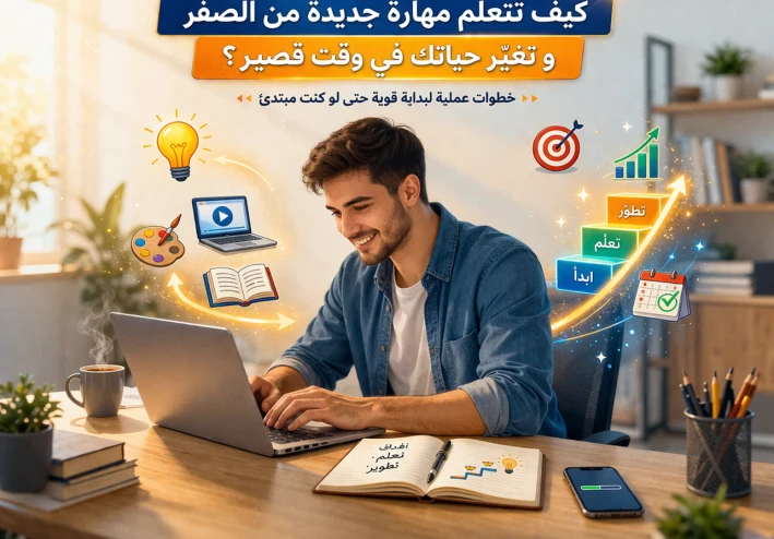 كيف تتعلم مهارة جديدة من الصفر وتغيّر حياتك في وقت قصير؟