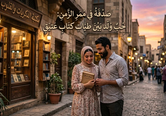 صدفة في ممر الزمن: حبٌ وُلد بين طيات كتابٍ عتيق