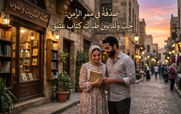 صدفة في ممر الزمن: حبٌ وُلد بين طيات كتابٍ عتيق