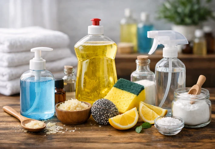 طريقة عمل الصابون السائل والمنظفات في المنزل (دليل شامل 2026)
