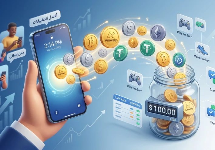 أفضل 5 تطبيقات صادقة للربح من الهاتف 2026 | دليل المبتدئين لجمع أول 100 دولار