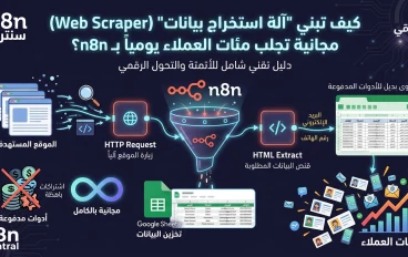 كيف تبني "آلة استخراج بيانات" (Web Scraper) مجانية تجلب مئات العملاء يومياً بـ n8n؟