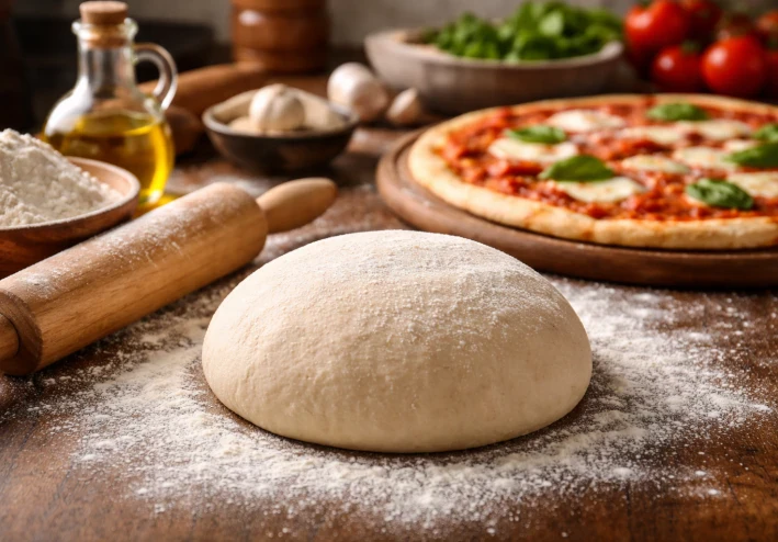 طريقة عمل عجينة البيتزا في المنزل بخطوات سهلة ونتيجة مثل المطاعم