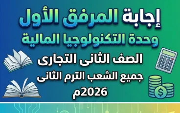 "حل المرفق الأول وحدة التكنولوجيا المالية 2026 | لكل شعب الصف الثاني التجاري جدارات"