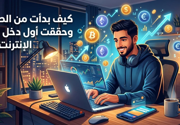 كيف بدأت من الصفر وحققت أول دخل من الإنترنت بخطوات عملية للمبتدئين
