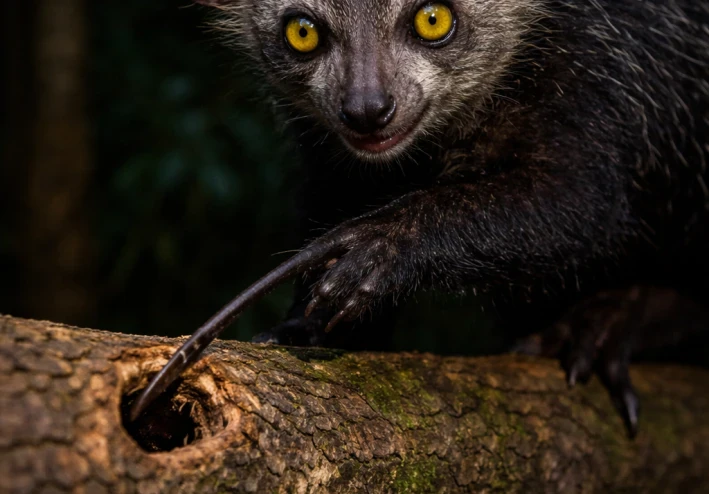 🔥 "حيوان مرعب يطرق الأشجار في الظلام! السر الصادم وراء الأي-أي الذي حيّر العلماء!"