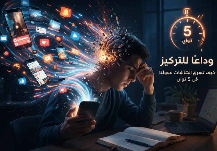 وداعًا للتركيز: كيف تسرق الشاشات عقولنا في 5 ثوانٍ