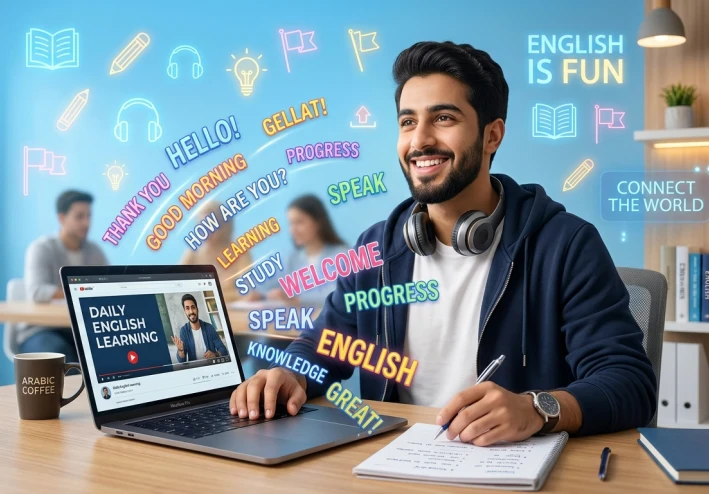 "كيف تتعلم الإنجليزية من الصفر في 2026 – دليل عملي للمبتدئين العرب"
