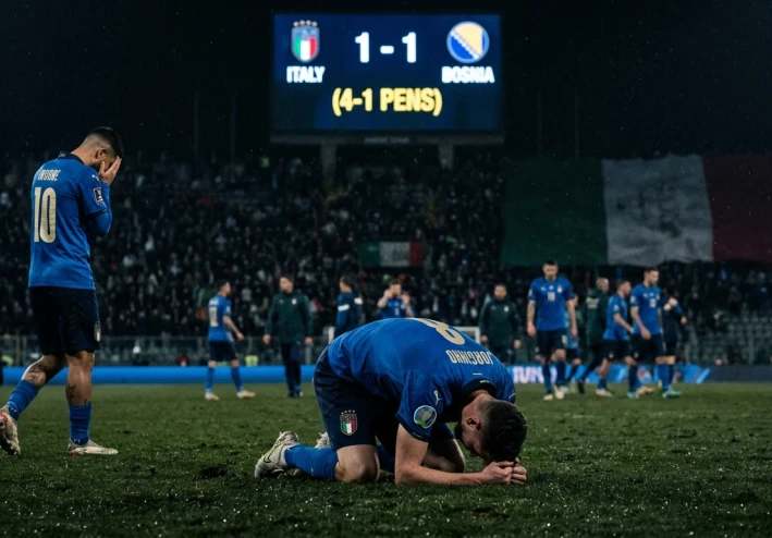سقوط تاريخي: إيطاليا تغيب عن المونديال للمرة الثالثة على التوالي