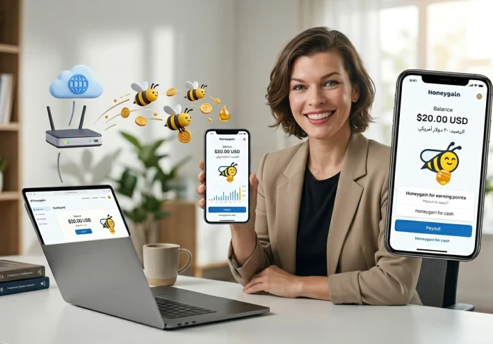 كسب 20 دولار من استخدام الانترنت فقط من موقع honygen