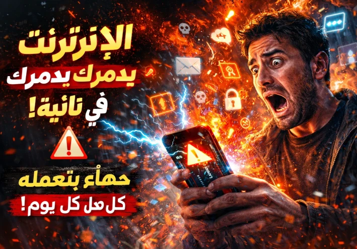الإنترنت ممكن يدمّرك في ثانية! أخطر غلطة بتعملها كل يوم بدون ما تاخد بالك ⚠️