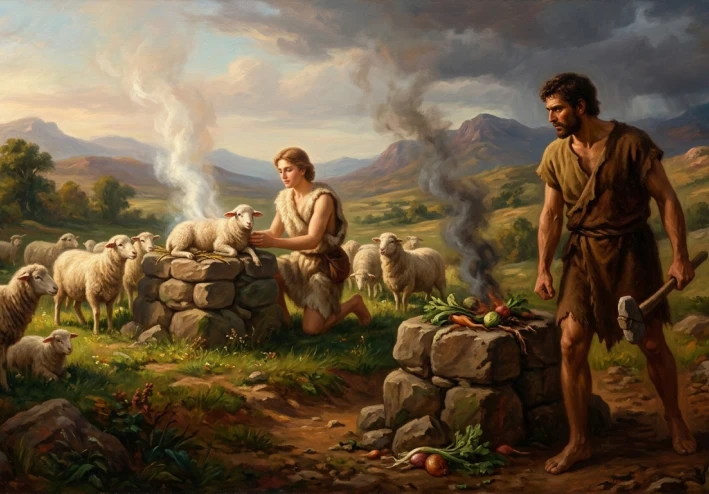 قصة قابيل وهابيل… أول جريمة في تاريخ البشرية 💔